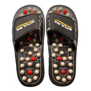 Epulse Foot Massage Acupressure Reflexology Black Flat Slide Size Medium